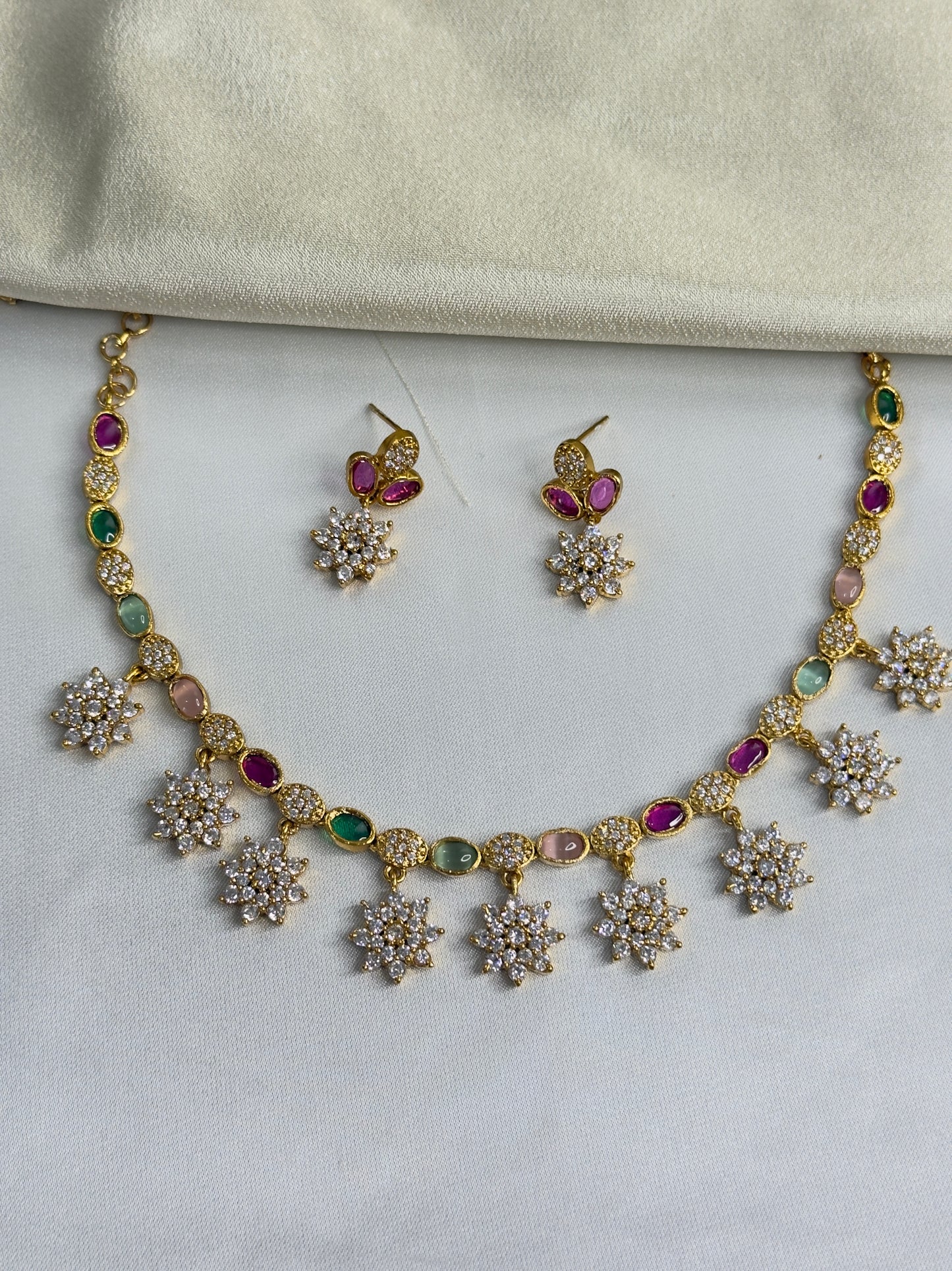 Navaratna Ad Stone Necklace