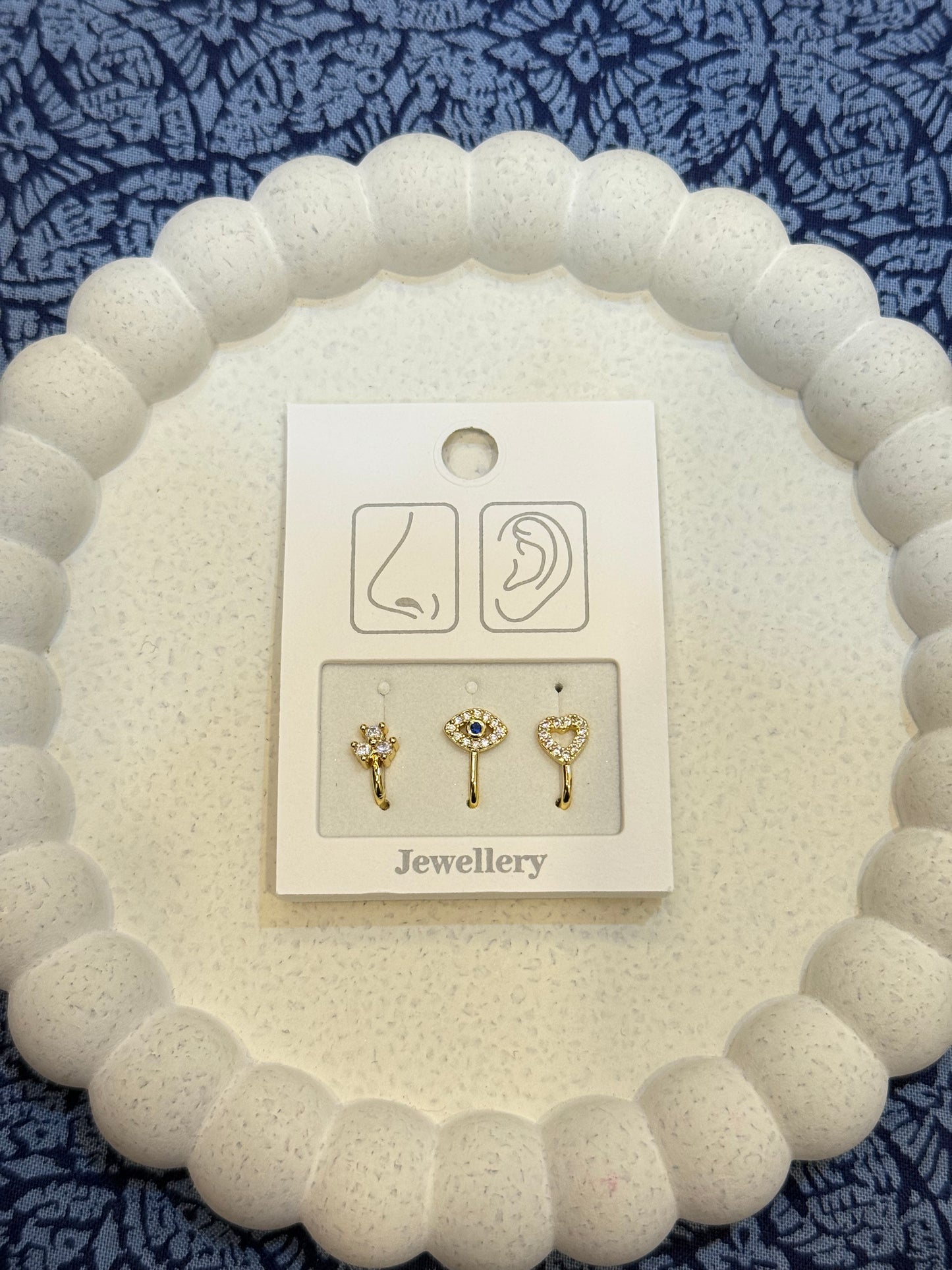 Single stone, Flower cluster & Evil Eye studs