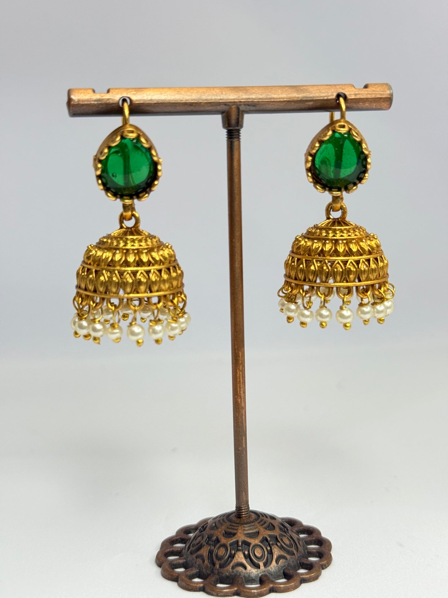 Drop Jhumka Green
