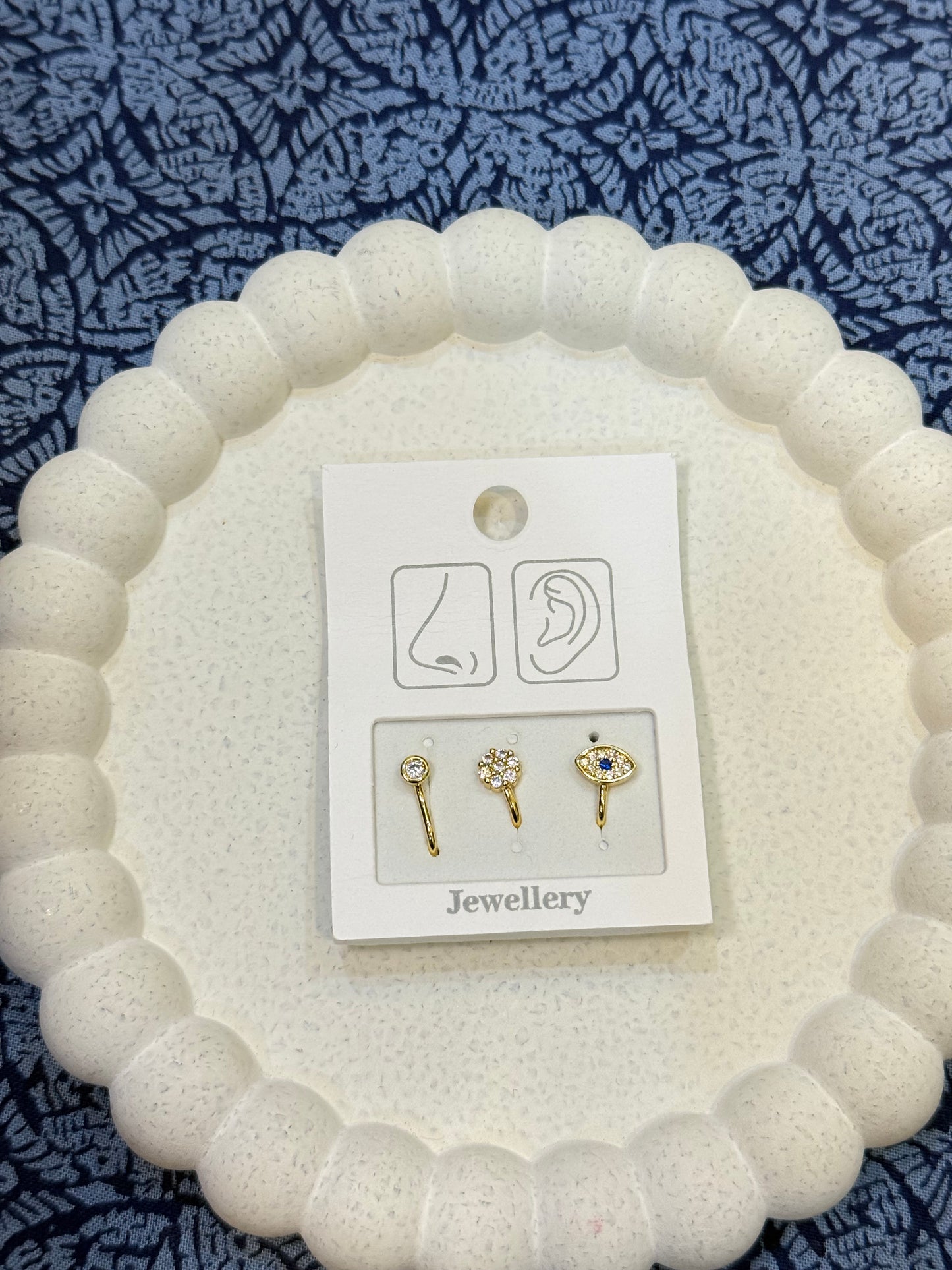 Single stone, Flower cluster & Evil Eye studs