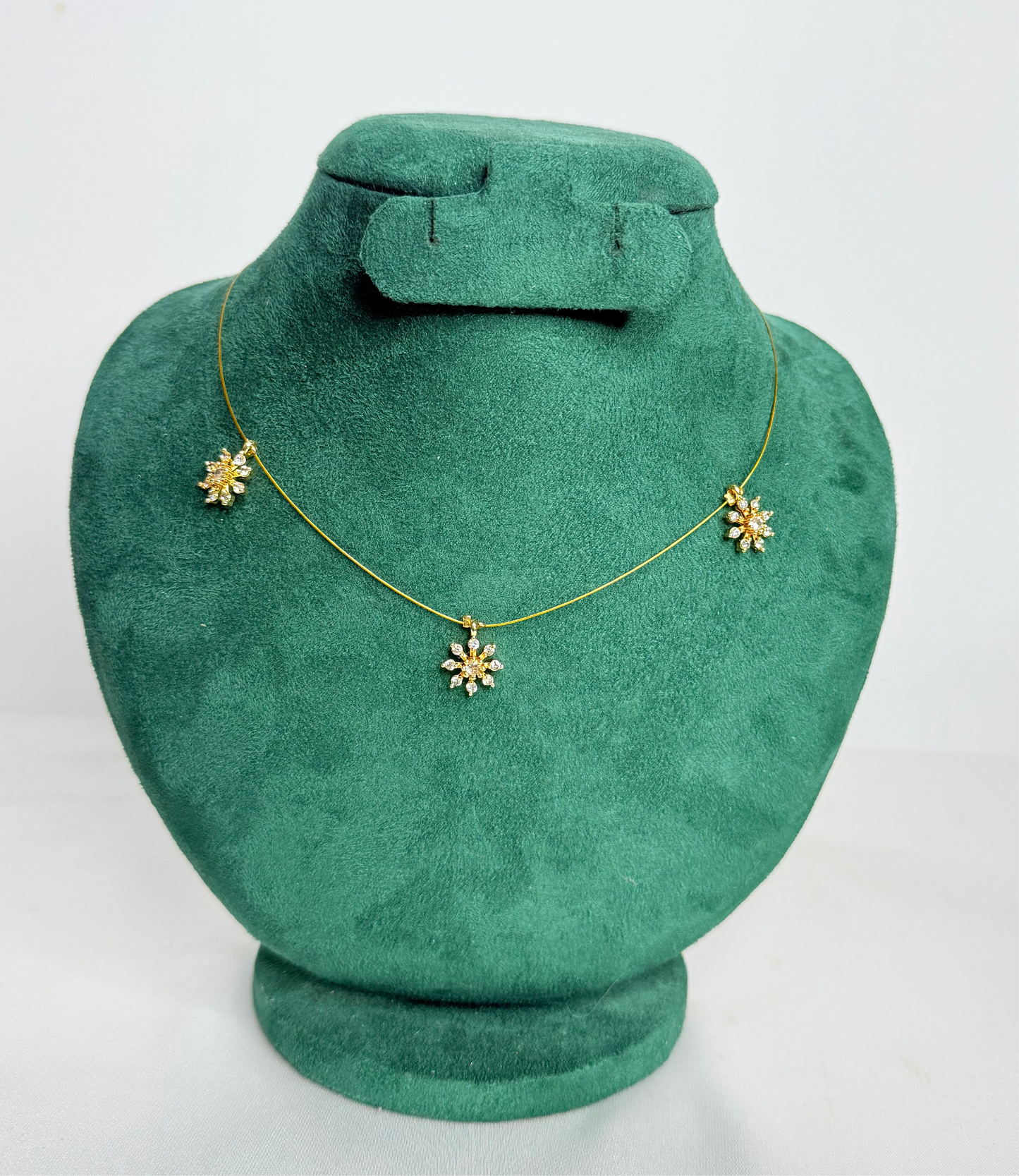 Invisible Necklace with American Diamond pendant