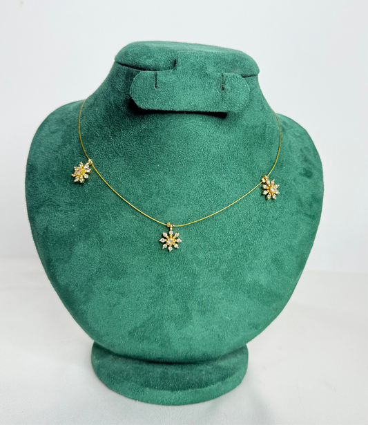 Invisible Necklace with American Diamond pendant