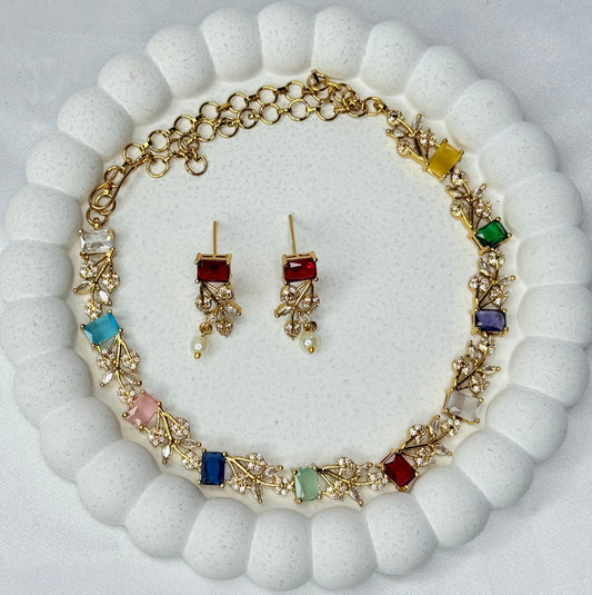 AD Navaratna Necklace