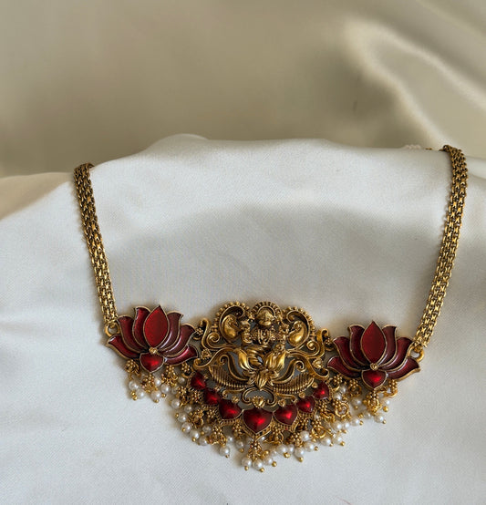 Lotus Devi Chocker Red