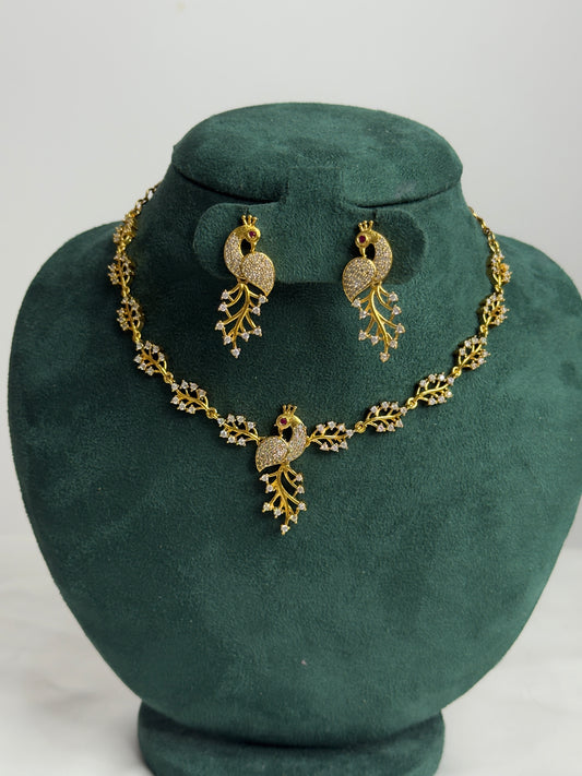 Peacock necklace