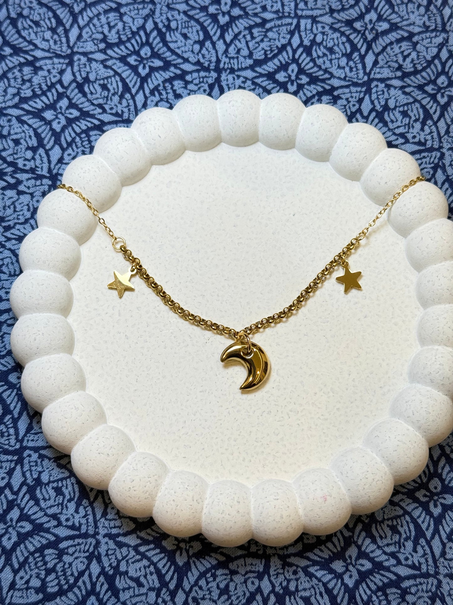 Moon and star necklace Stainless Steel