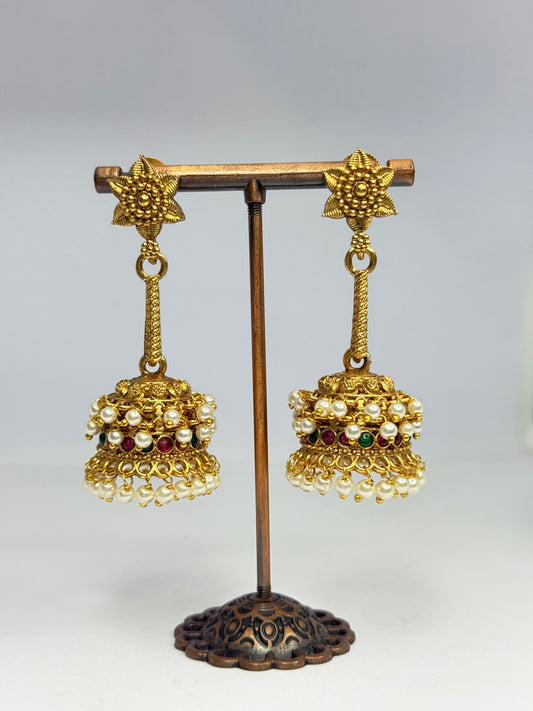Muli colour Chettinad Jhumka
